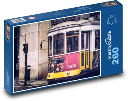 Električka - Lisabon, Portugalsko - Puzzle 260 dielikov, rozmer 41x28,7 cm
