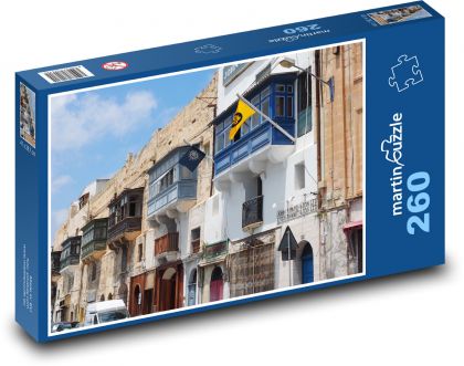 Balconies in the old town - Puzzle 260 pieces, size 41x28.7 cm 