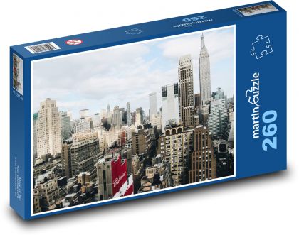 Mrakodrapy ve městě - Puzzle 260 dílků, rozměr 41x28,7 cm