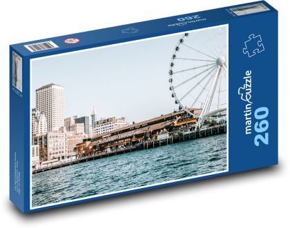 Seattle - Washington, obří kolo - Puzzle 260 dílků, rozměr 41x28,7 cm
