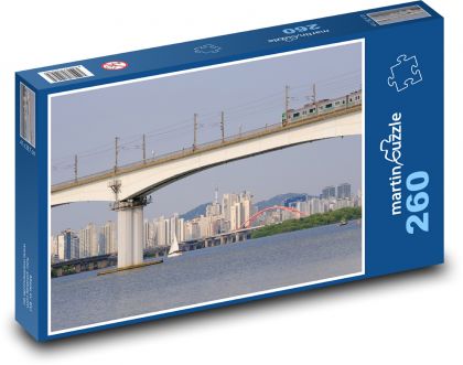 Řeka Han - západ slunce - puzzle 260 dílků