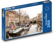 Alkmaar - Holandia, kanały Puzzle 260 elementów - 41x28,7 cm