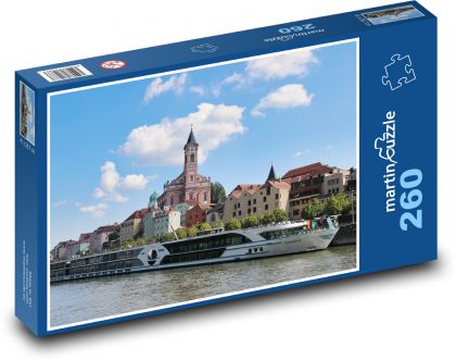 Kostol - výletná loď - Puzzle 260 dielikov, rozmer 41x28,7 cm