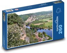 Rzeka - Dordogne, Francja Puzzle 260 elementów - 41x28,7 cm