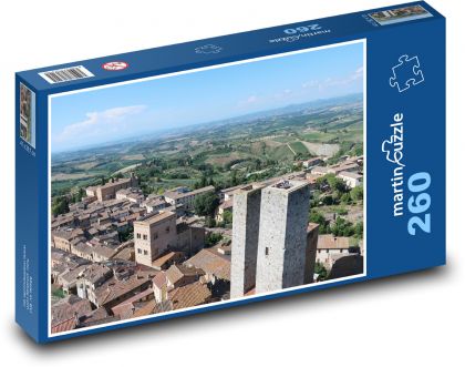 San Gimignano - Toskánsko, Taliansko - Puzzle 260 dielikov, rozmer 41x28,7 cm