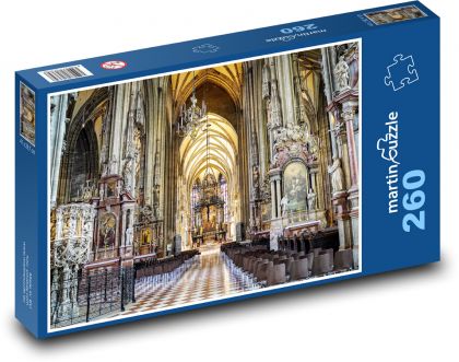 Viedeň - Rakúsko, kostol - Puzzle 260 dielikov, rozmer 41x28,7 cm