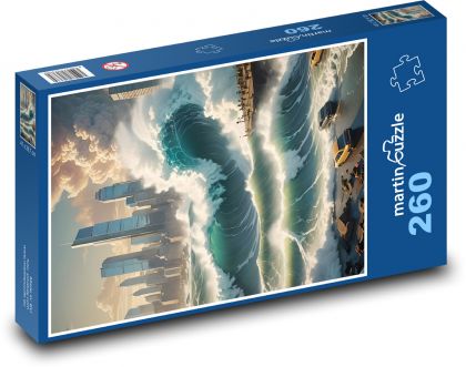 Tsunami - obrovská vlna - Puzzle 260 dielikov, rozmer 41x28,7 cm
