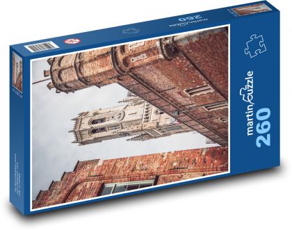 Bruggy - Belfry, Belgicko - Puzzle 260 dielikov, rozmer 41x28,7 cm
