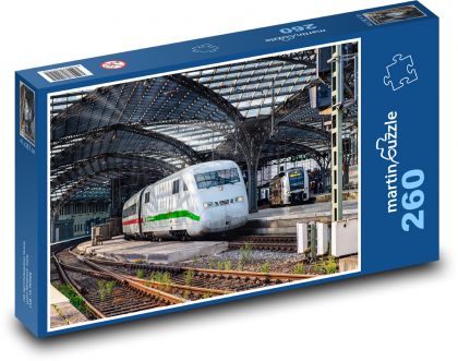 Train at the railway station - Puzzle 260 pieces, size 41x28.7 cm 