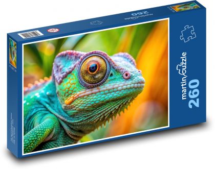 Chameleón - plaz, jašterica - Puzzle 260 dielikov, rozmer 41x28,7 cm