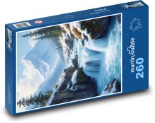 Horský potok - řeka, hory Puzzle 260 - 41x28,7 cm