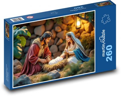 Ježiš - narodenie, Mária - Puzzle 260 dielikov, rozmer 41x28,7 cm