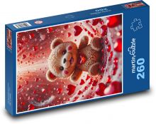 Medvedík so srdiečkami Puzzle 260 dielikov - 41 x 28,7 cm 