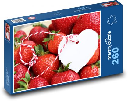 Truskawki na Walentynki - Puzzle 260 elementów, rozmiar 41x28,7 cm