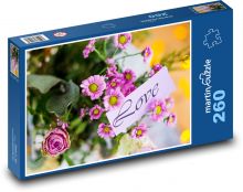 Różowe kwiaty miłości Puzzle 260 elementów - 41x28,7 cm