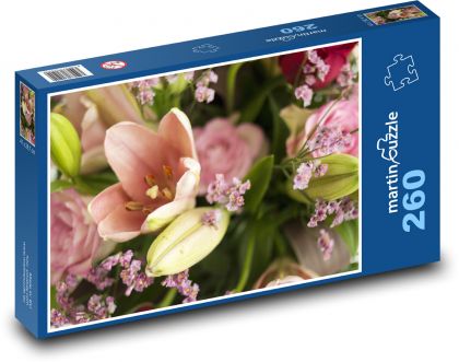 Valentinstag Lilienstrauß - Puzzle - 260 Teile
