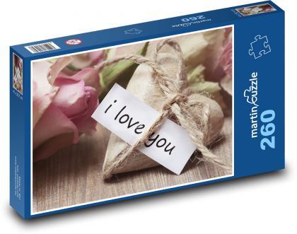 Kocham cię - Walentynki - Puzzle 260 elementów, rozmiar 41x28,7 cm