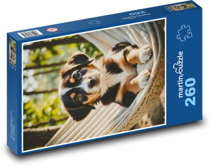 Štěně v houpající síti - puzzle 260 dílků