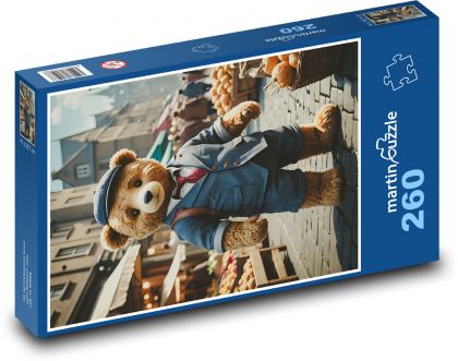 Teddy bear at the market - Puzzle 260 pieces, size 41x28.7 cm 