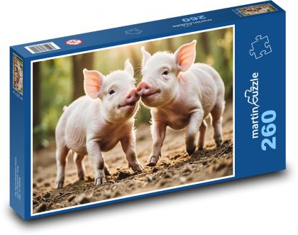 Malé prasiatka - Puzzle 260 dielikov, rozmer 41x28,7 cm