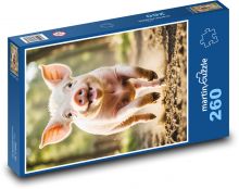 Prosiaczek biegnący po lesie Puzzle 260 elementów - 41x28,7 cm