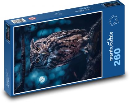 Sova v noci - puzzle 260 dílků