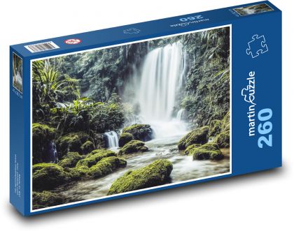 Waterfall at a rain forest - Puzzle 260 pieces, size 41x28.7 cm 