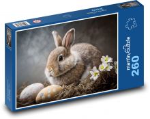 Velikonoční zajíček s vejcemi Puzzle 260 dílků - 41 x 28,7 cm