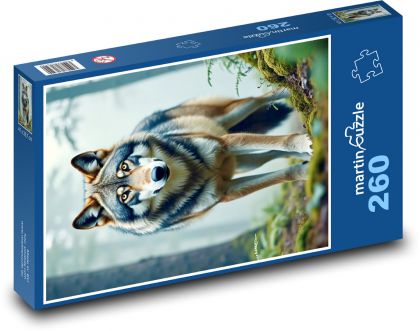 The wolf in the forest - Puzzle 260 pieces, size 41x28.7 cm 