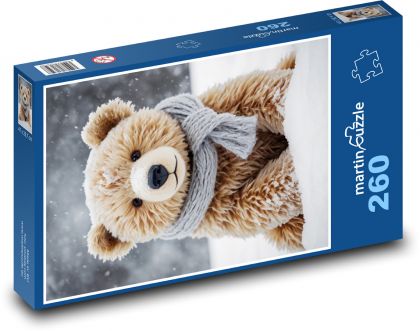 Teddybär im Schal - Puzzle - 260 Teile