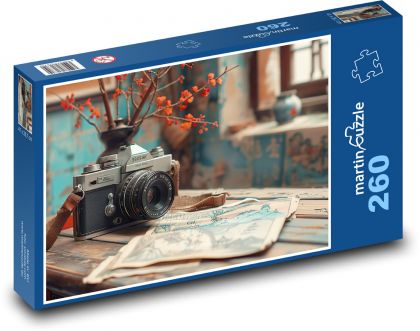 Starý fotoaparát - puzzle 260 dílků
