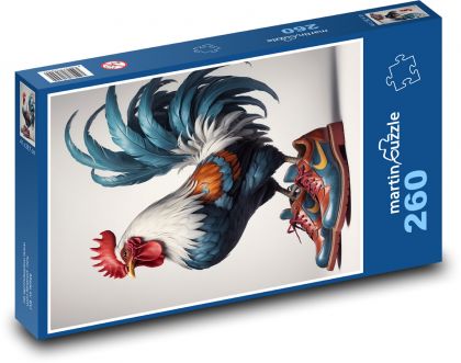 Kohút v čižmách - Puzzle 260 dielikov, rozmer 41x28,7 cm