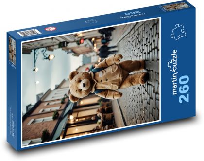 Medvedík kráča po ulici - Puzzle 260 dielikov, rozmer 41x28,7 cm