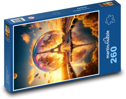 Paryż - Francja - Puzzle 260 elementów, rozmiar 41x28,7 cm