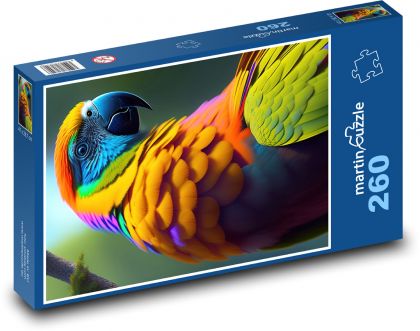 Bunter Papagei - Puzzle - 260 Teile