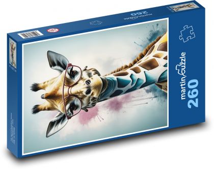 Žirafa v brýlích - Puzzle 260 dílků, rozměr 41x28,7 cm