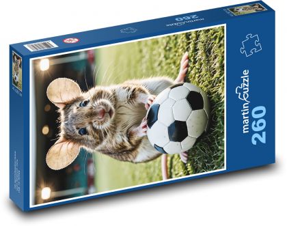 Myš - fotbalista - puzzle 260 dílků
