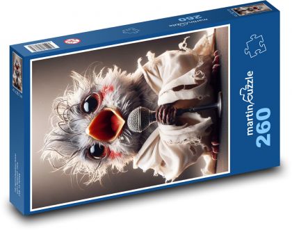 Vták - spevák - Puzzle 260 dielikov, rozmer 41x28,7 cm