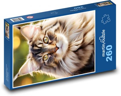Nástenná mačka - Puzzle 260 dielikov, rozmer 41x28,7 cm