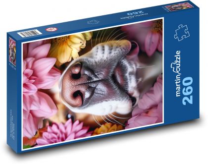 Papuľa psa - Puzzle 260 dielikov, rozmer 41x28,7 cm