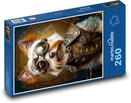 Pes v brýlích - Puzzle 260 dílků, rozměr 41x28,7 cm