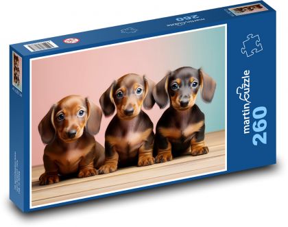 Dackel - Welpen - Puzzle - 260 Teile