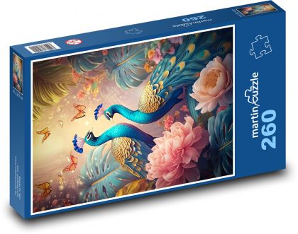 Pfauenfantasie - Puzzle - 260 Teile