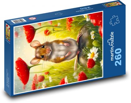 Myš fantasy - Puzzle 260 dílků, rozměr 41x28,7 cm