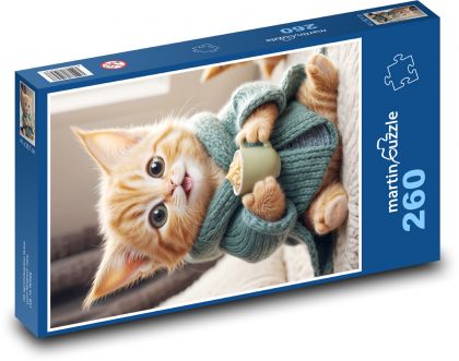 Fantasy kitten - Puzzle 260 pieces, size 41x28.7 cm 