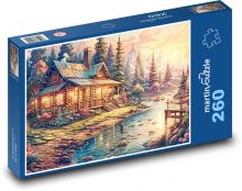 Horský dom Puzzle 260 dielikov - 41 x 28,7 cm 