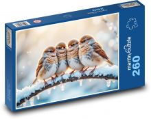 Ptáci v zimě Puzzle 260 dílků - 41 x 28,7 cm
