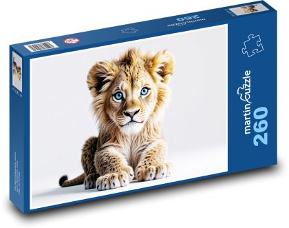 Lew - szczenię - Puzzle 260 elementów, rozmiar 41x28,7 cm