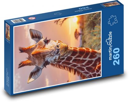 Żyrafa - Puzzle 260 elementów, rozmiar 41x28,7 cm
