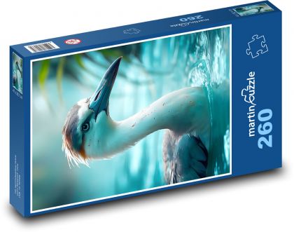 Crane - bird - Puzzle 260 pieces, size 41x28.7 cm 